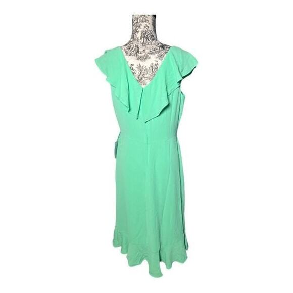 London Times ruffle faux wrap midi dress size 10, new with tags! - Picture 5 of 9